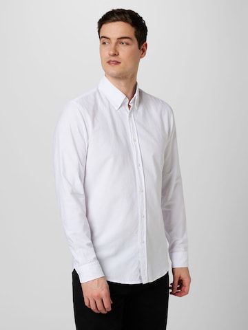 BOSS Orange Regular fit Button Up Shirt 'Rickert' in White: front