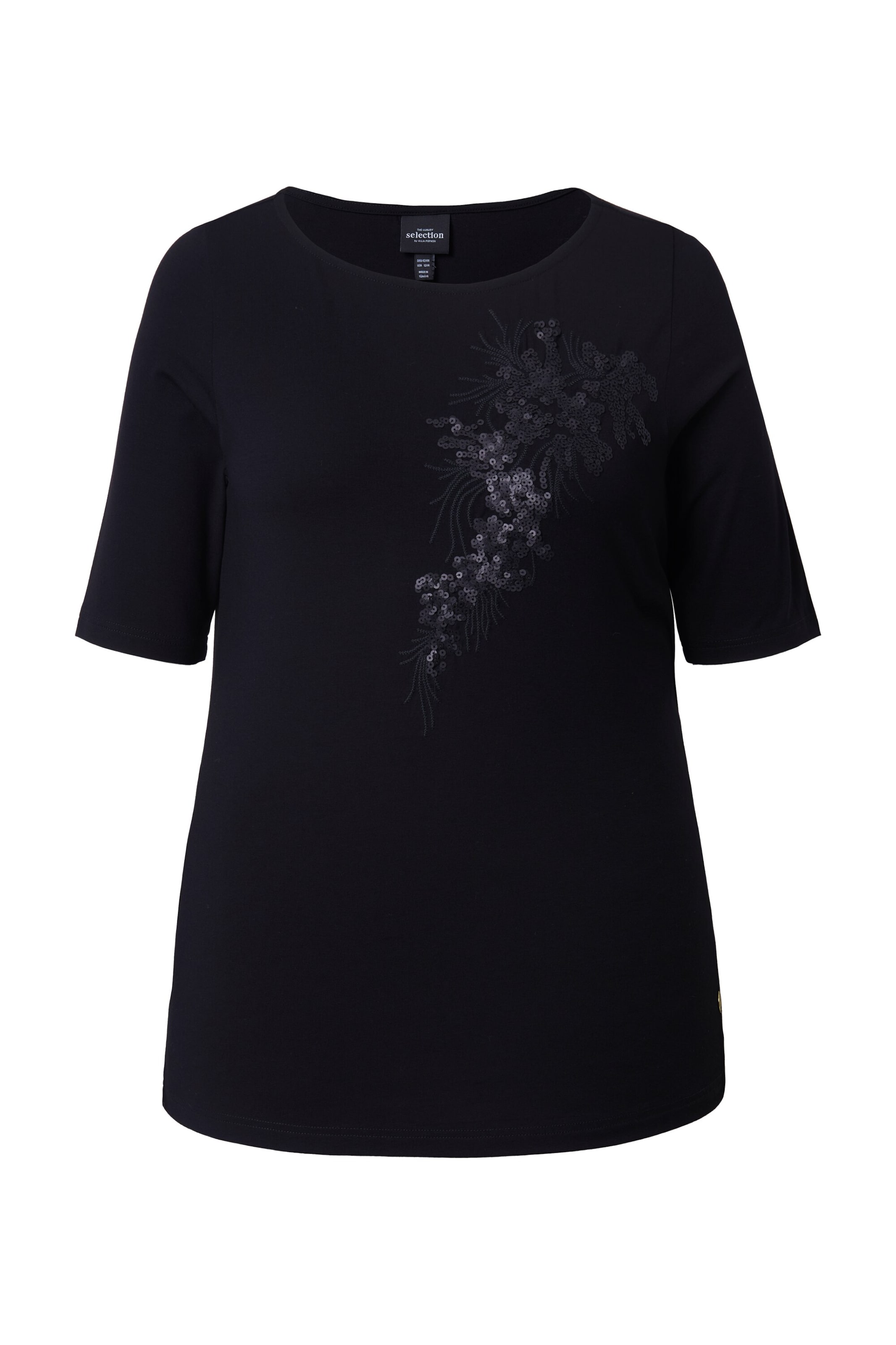 Ulla Popken T-shirt i svart: framsida