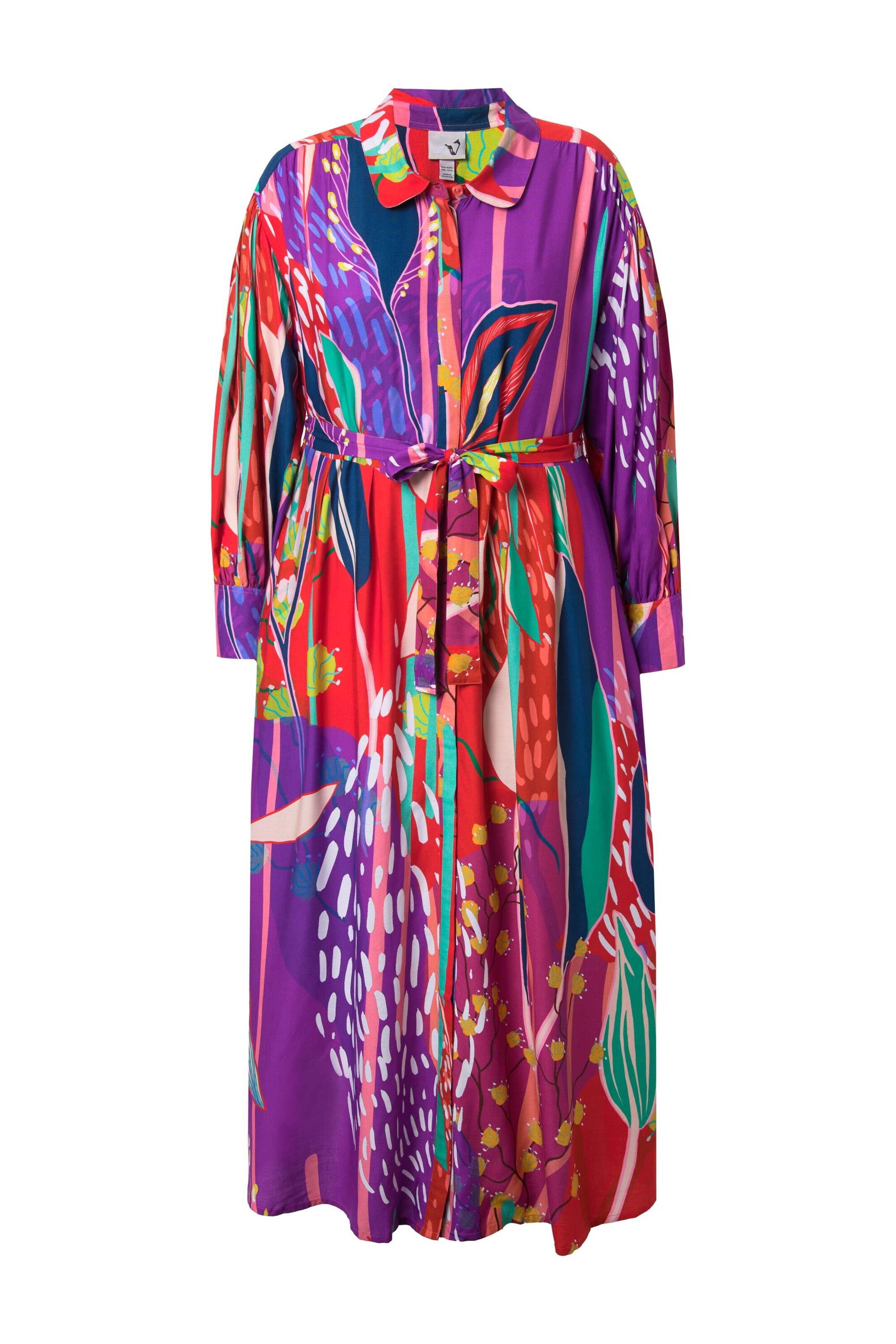 Ulla Popken Jurk in de kleur Groen / Lila / Framboos, Productweergave