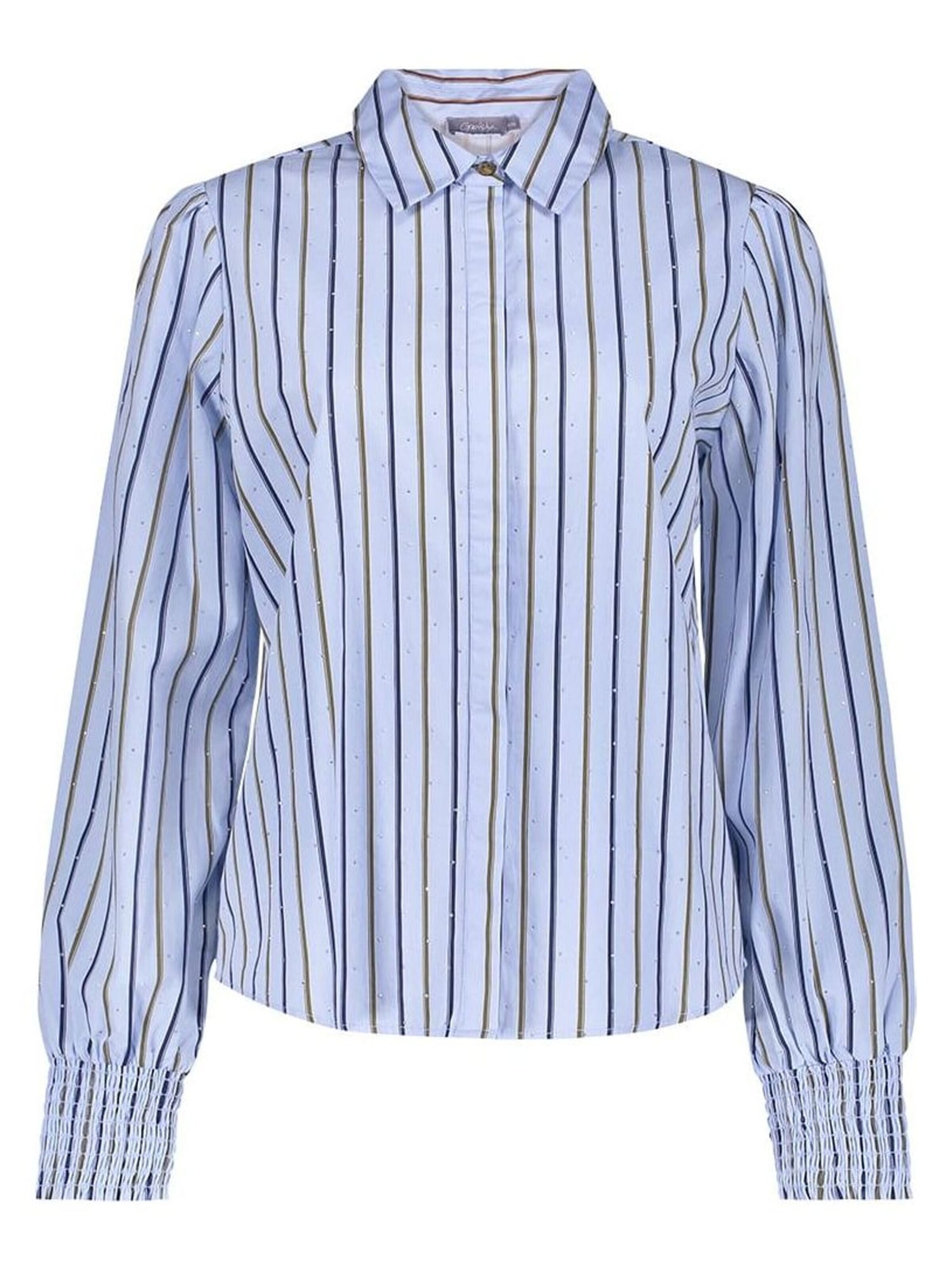 Geisha Blouse in Blauw: voorkant