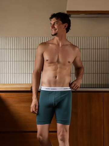 Boxers ' Jersey Long ' Happy Shorts en bleu