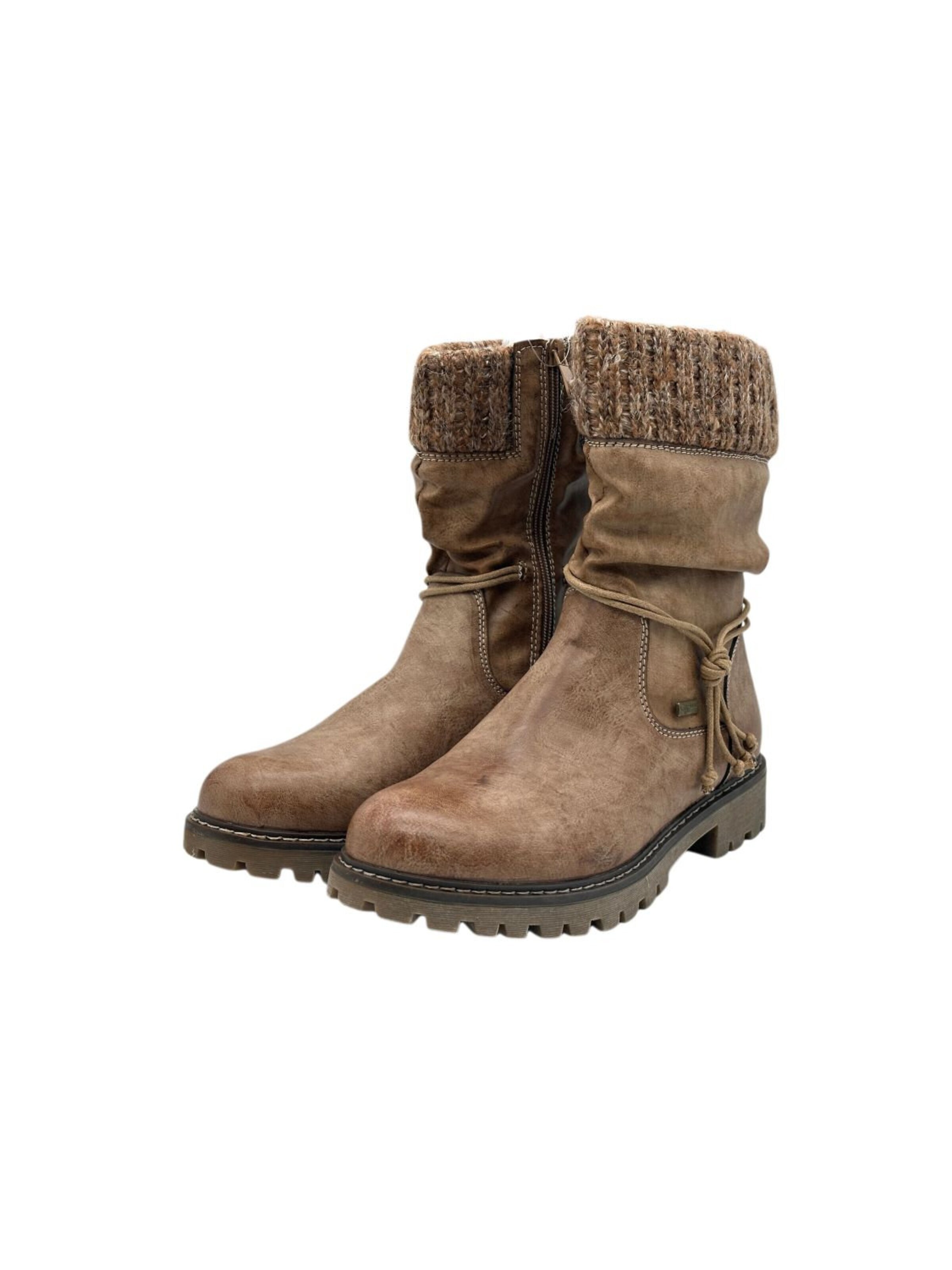 Nowaland Booties 'Damen gefütterte Winterstiefeletten' in Green