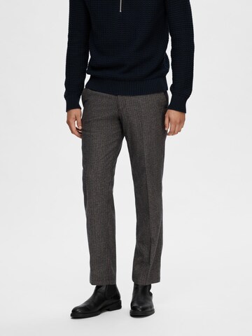 Regular Pantalon SELECTED en gris : devant