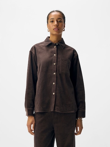Camicia da donna 'GALA' di OBJECT in marrone: frontale