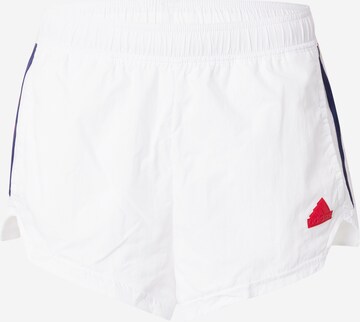 Loosefit Pantalon de sport 'Tiro' ADIDAS SPORTSWEAR en blanc : devant