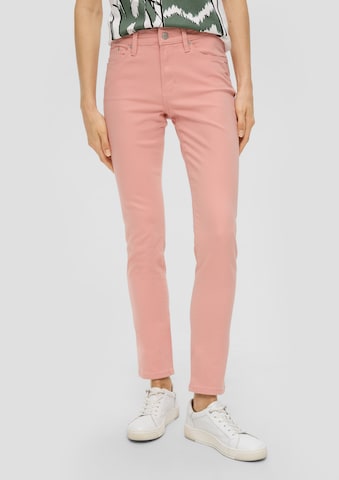 s.Oliver Slimfit Jeans in Roze: voorkant