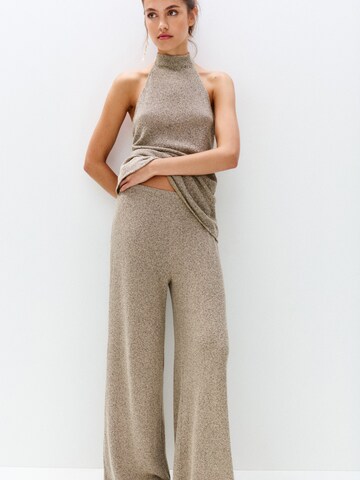 Pull&Bear Wide leg Broek in Beige