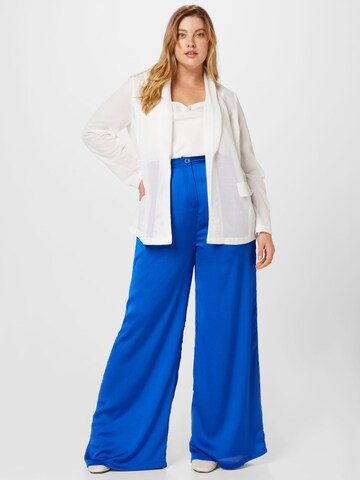 Nasty Gal Plus Wide leg Veckad byxa i blå