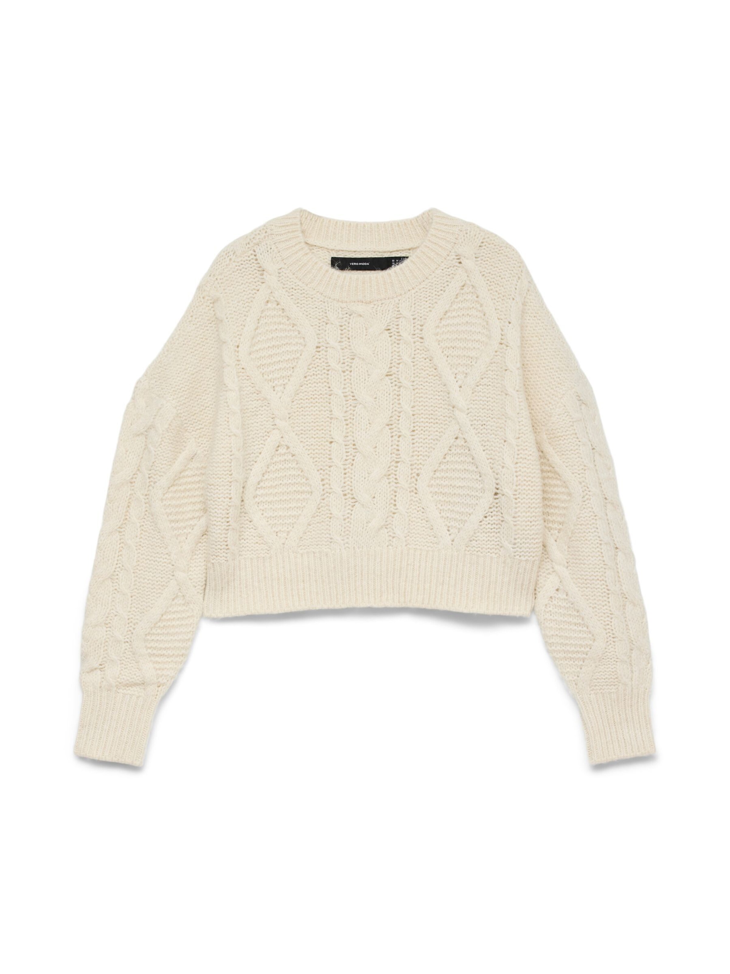 VERO MODA Trui 'CHER' in M in de kleur Beige, Productweergave