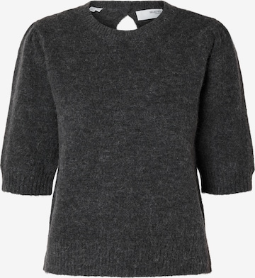 Pull-over 'SLFLulu' SELECTED en gris : devant