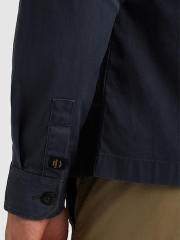 PME Legend Regular fit Overhemd 'PME LEGEND - Shirt jacket with button closure and chest pocket' in Blauw
