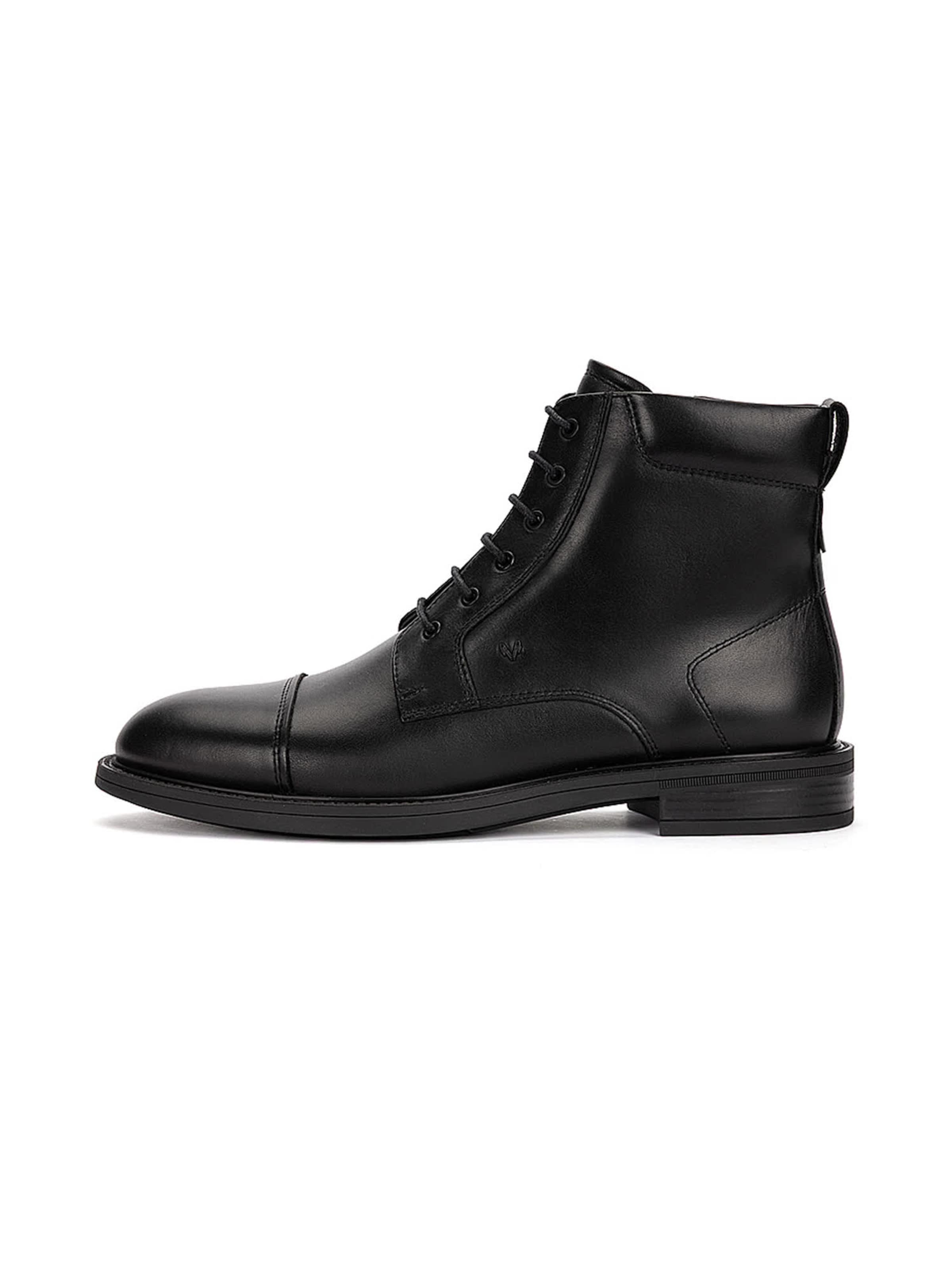 Martinelli - Botas con cordones 'Alabany' en negro: frente