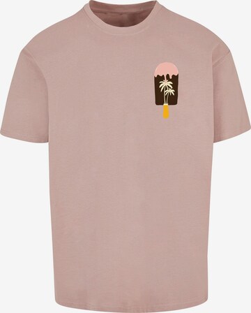 T-Shirt 'Summer - Icecream' Merchcode en rose : devant