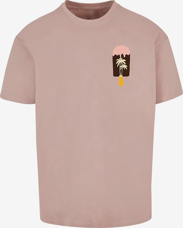 Merchcode Shirt 'Summer - Icecream' in Roze: voorkant