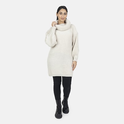 Elara Robes en maille en beige, Vue avec produit