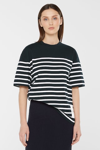 SENSES.THE LABEL T-Shirt TEC:LA mit Streifen-Design in Blau: Vorderseite
