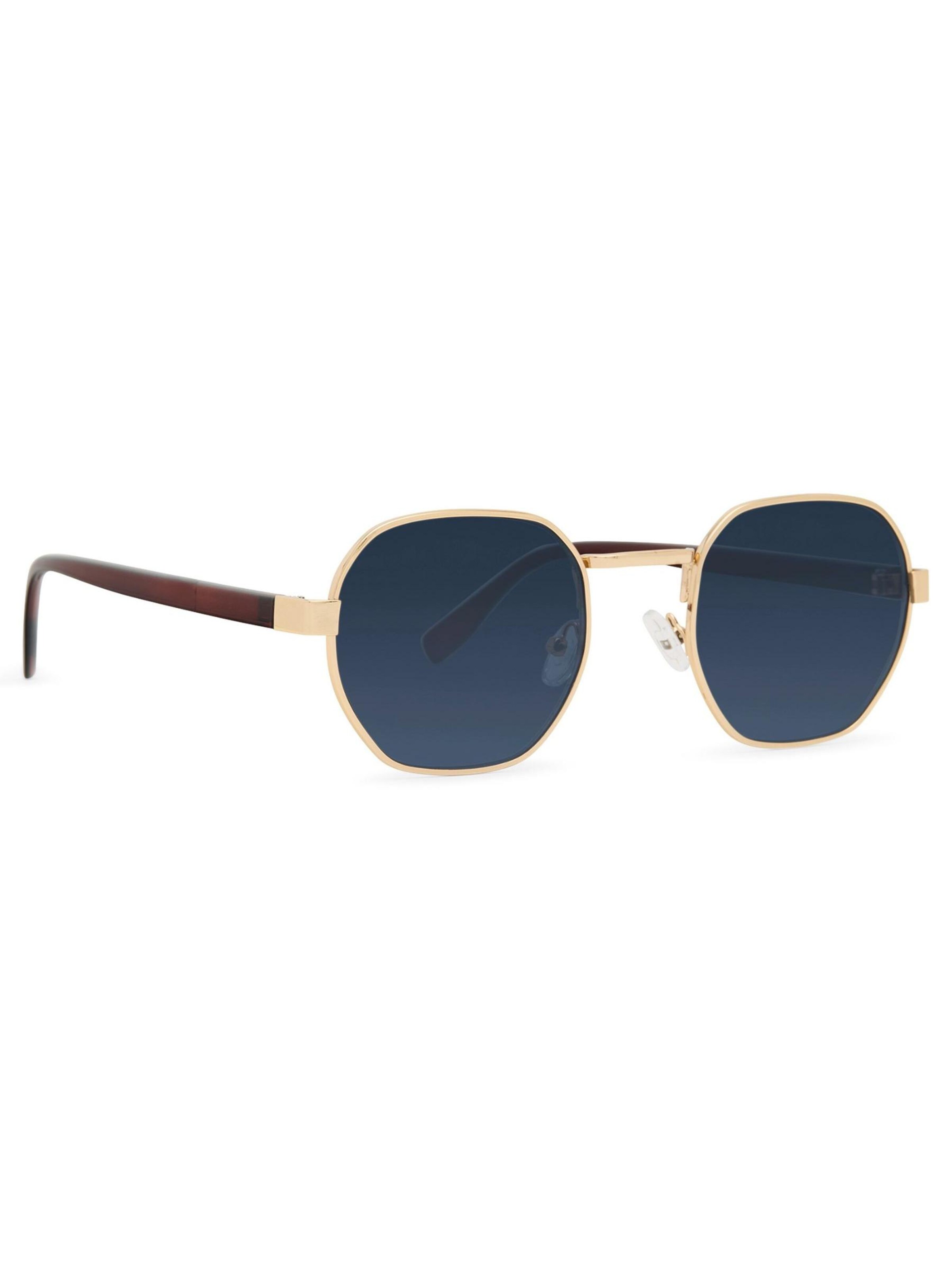 Lunettes de soleil 'Solo-Solis Classic Hexagon Sonnenbrille' Maxte en bleu