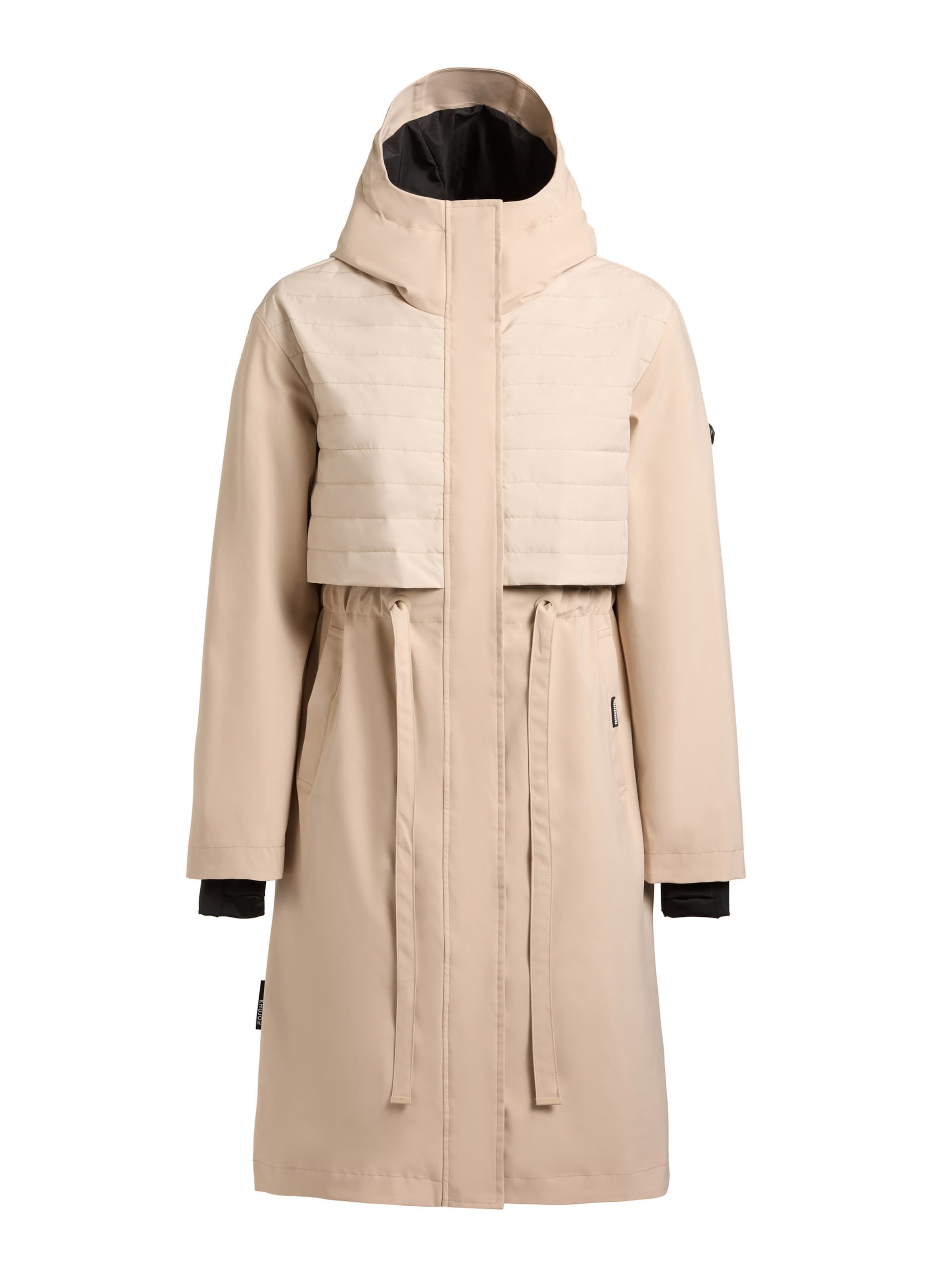 khujo Ανοιξιάτικο και φθινοπωρινό παλτό 'Elsa' σε μπεζ: μπροστά