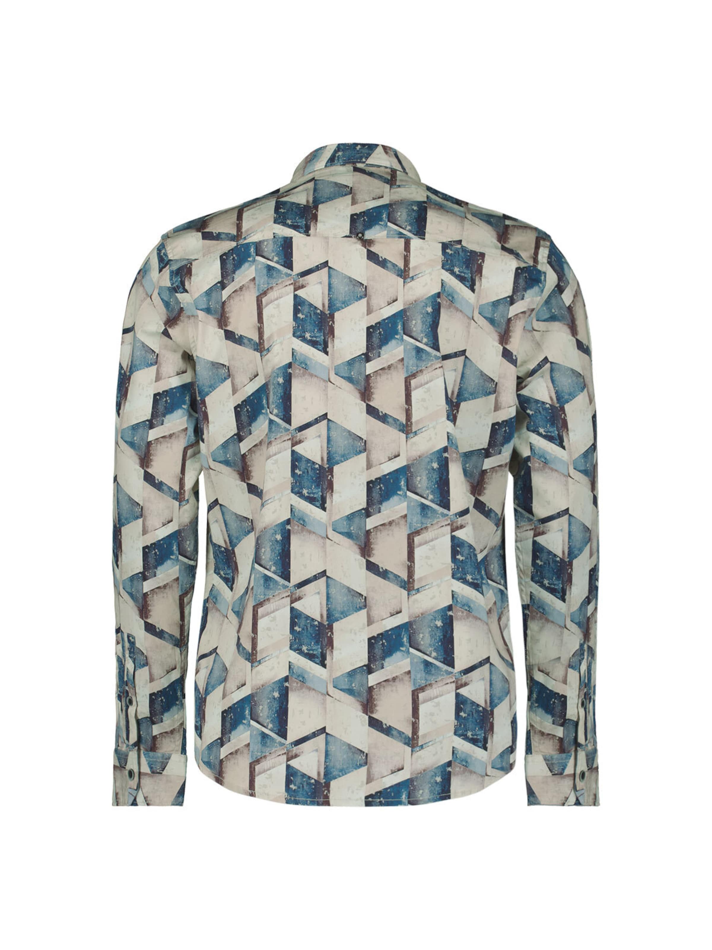 No Excess Regular fit Overhemd in Blauw