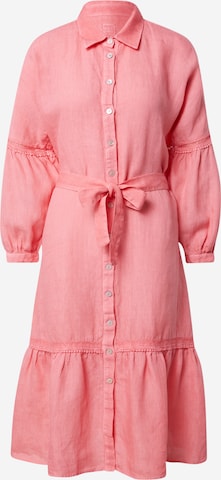 120% Lino Shirt Dress in Pink: front