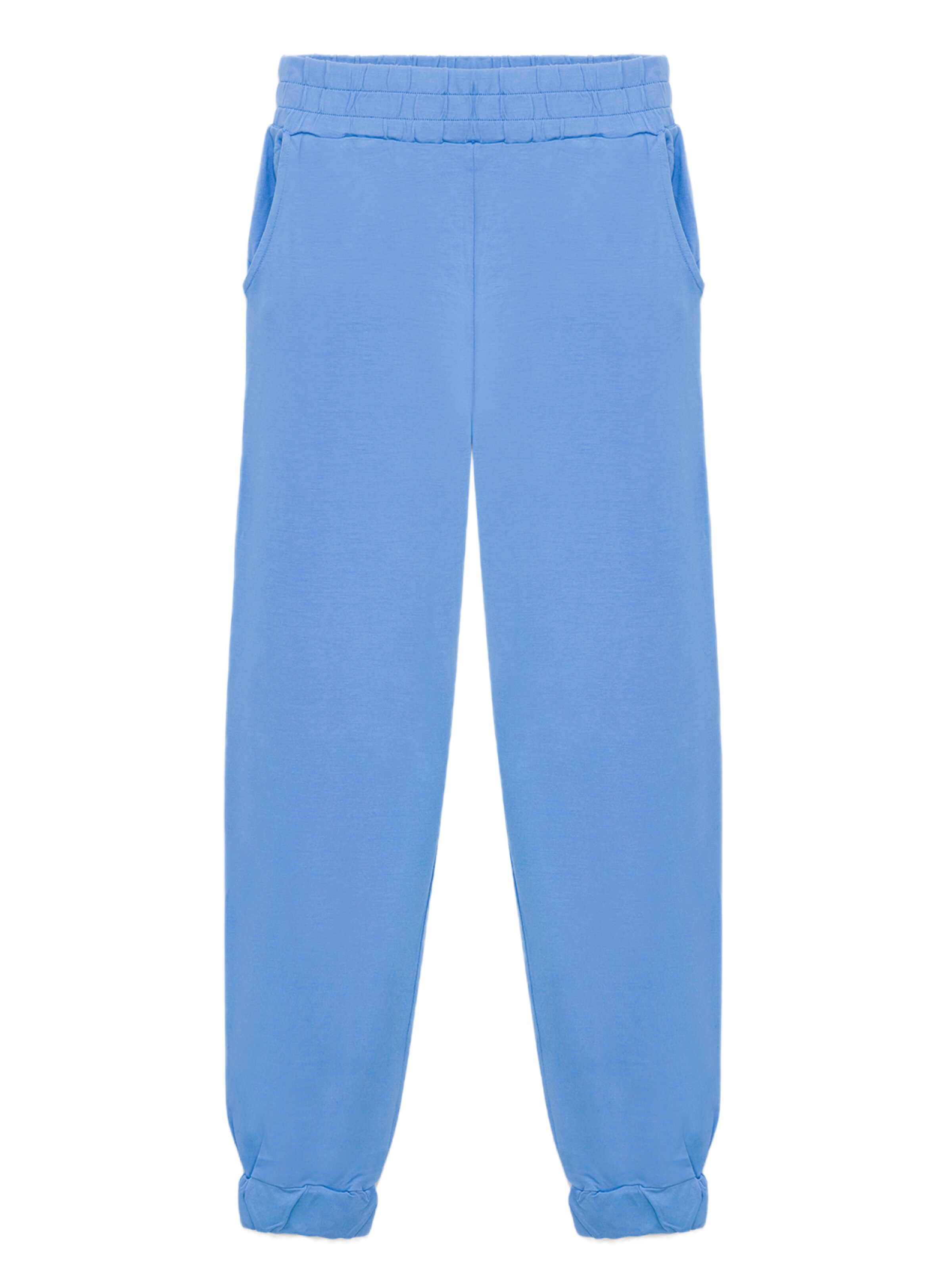 No Matter What Tapered Trousers in Blue: front