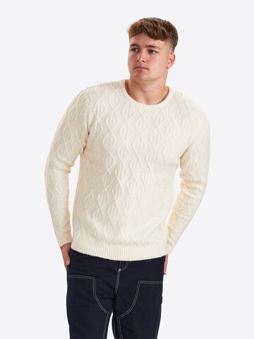 Dxnmxrk Pullover 'DXDiego' in Weiß: Vorderseite