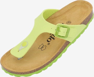 Tongs 'Kos' Palado en vert : devant