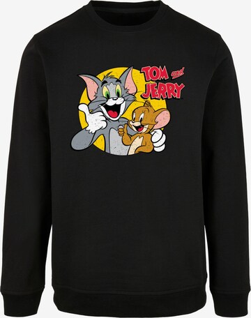 ABSOLUTE CULT Sweatshirt 'Tom And Jerry - Thumbs up' in Zwart: voorkant