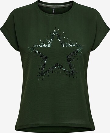 T-shirt 'LOUISA' ONLY en vert : devant