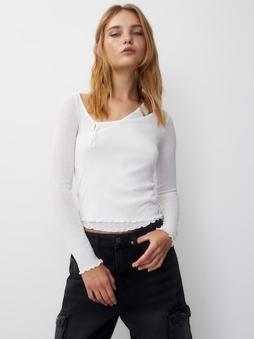 Pull&Bear Shirt in Wit: voorkant