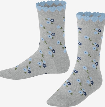 FALKE Socks 'Ditsy Flowers' in Grey: front