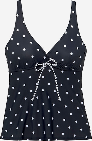 s.Oliver - Soutien de tecido Top de tankini 'Audrey' em preto: frente