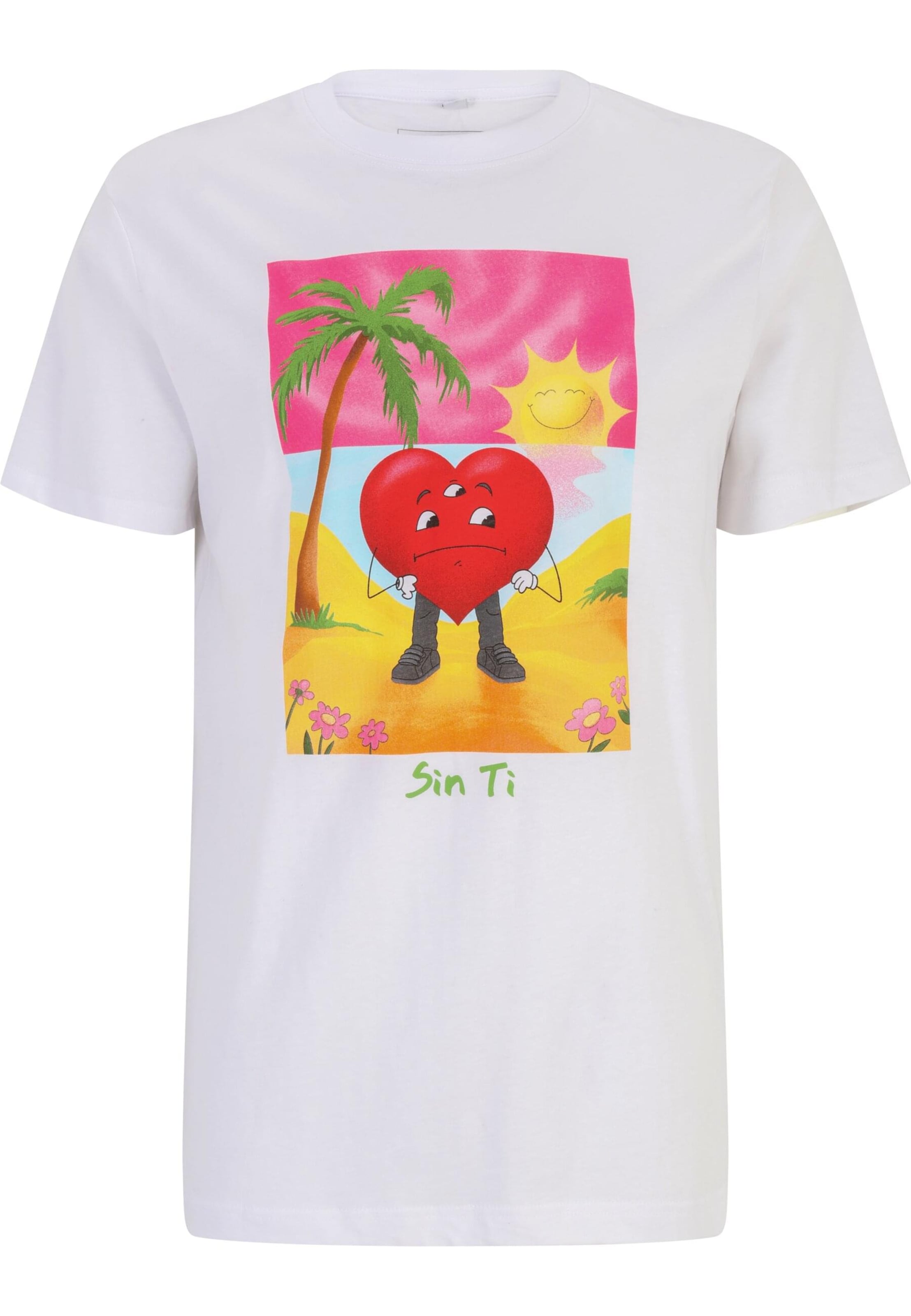 Mister Tee T-shirt 'Sin Ti 01' i vit: framsida