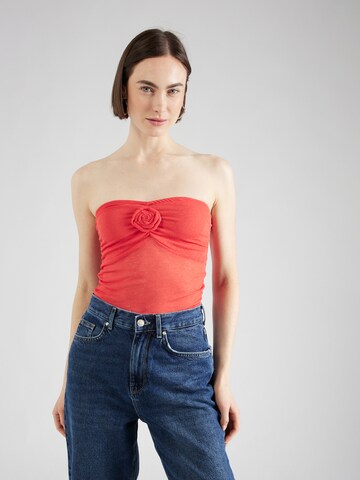 PIECES - Top 'OLINA' em vermelho: frente