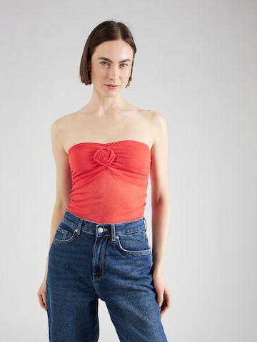 PIECES - Top 'OLINA' en rojo: frente