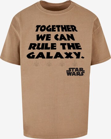 ABSOLUTE CULT Shirt 'Star Wars - Together We Can Rule The Galaxy' in Beige: voorkant