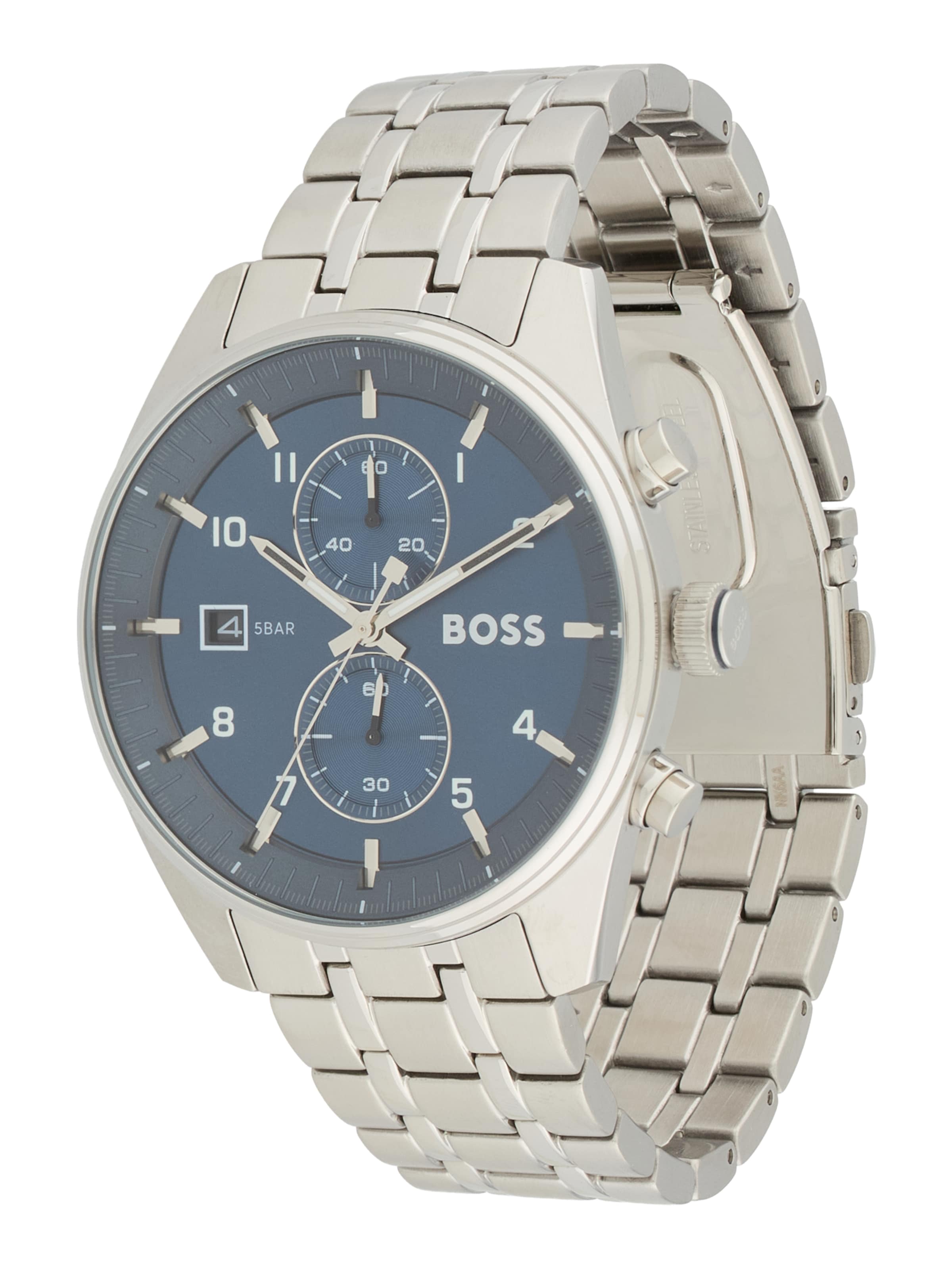 Orologio analogico &#x27;Skytraveller&#x27; di BOSS in argento: frontale