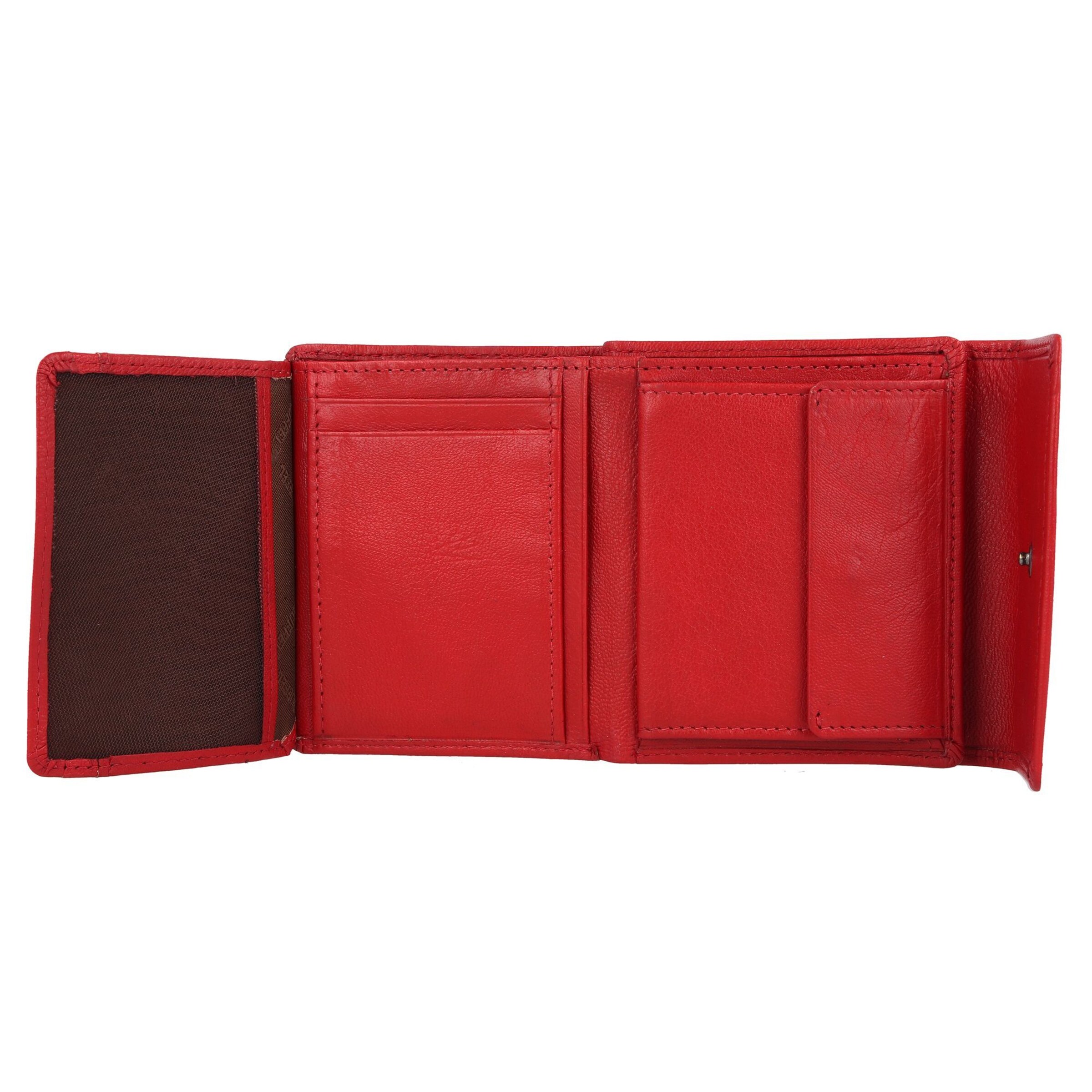 Braun Büffel Portemonnee in Rood