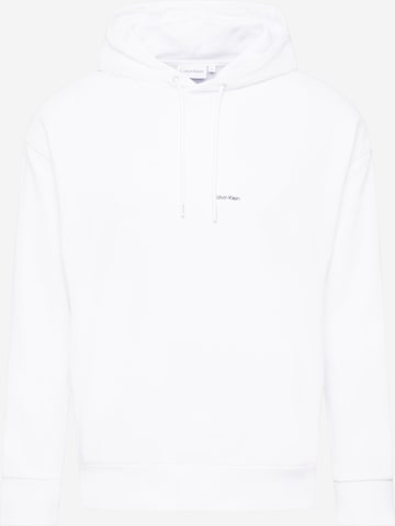 Sweat-shirt Calvin Klein en blanc : devant