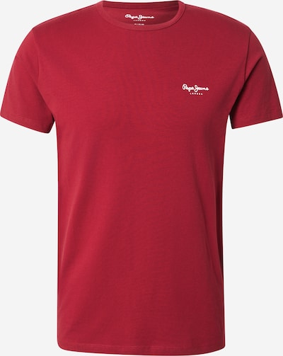 Marškinėliai iš Pepe Jeans, spalva – spanguolių spalva / balta, Prekių apžvalga