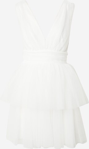 Robe de cocktail Gina Tricot en blanc : devant