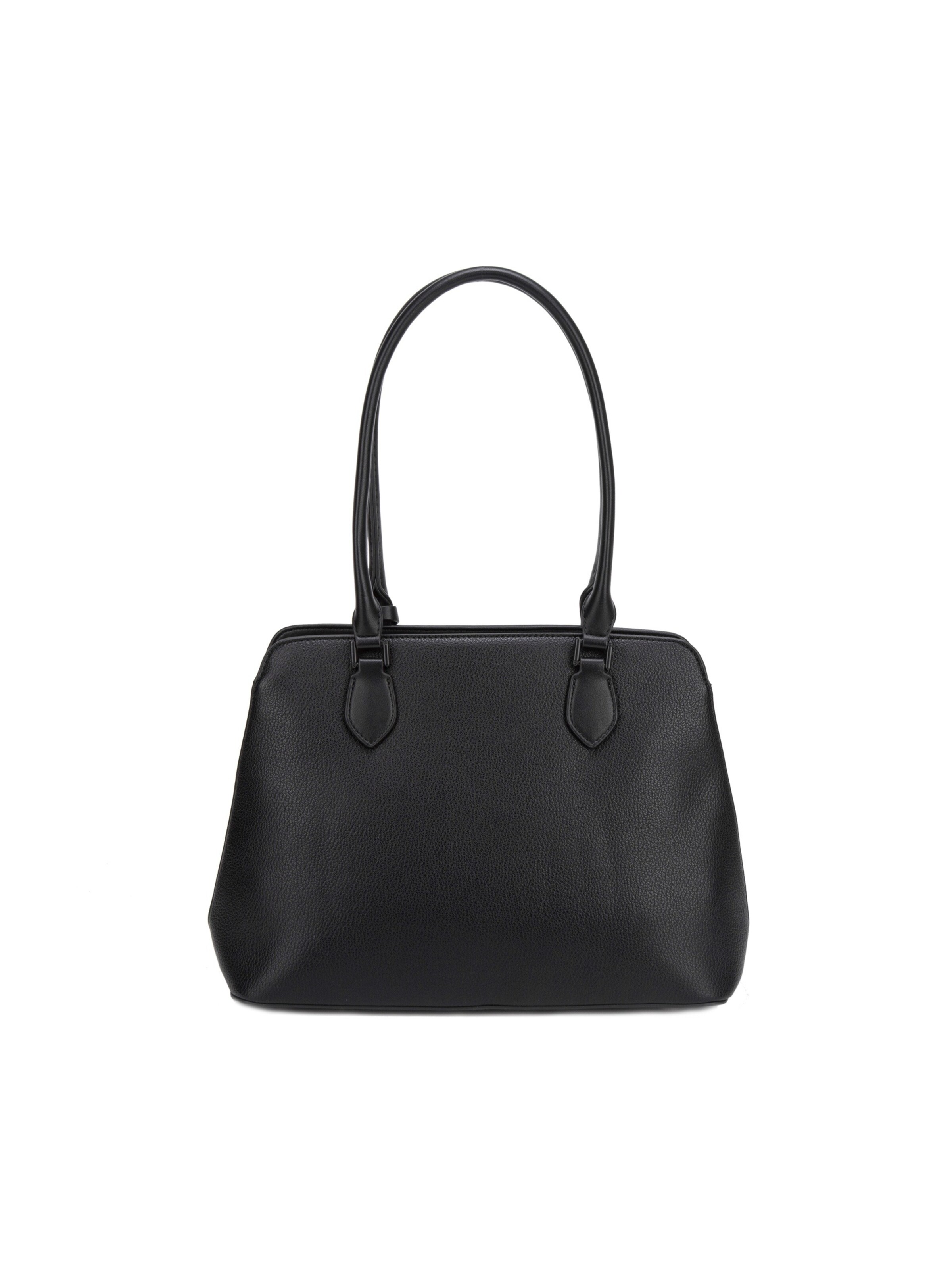 Borsa a spalla 'Borsa a spalla David Jones ecopelle martellata trapezio' di David Jones in nero