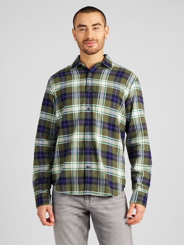 GAP Regular fit Button Up Shirt in Green: front