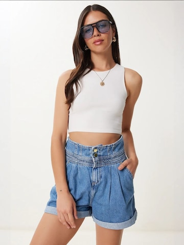 Wide leg Pantaloni 'Shorts' di Happiness İstanbul in blu