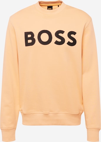 BOSS Sweatshirt 'WeBasic' in Oranje: voorkant