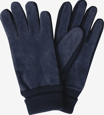 SAMAYA Full Finger Gloves 'VELOUR-THINSULATE' in Blue: front
