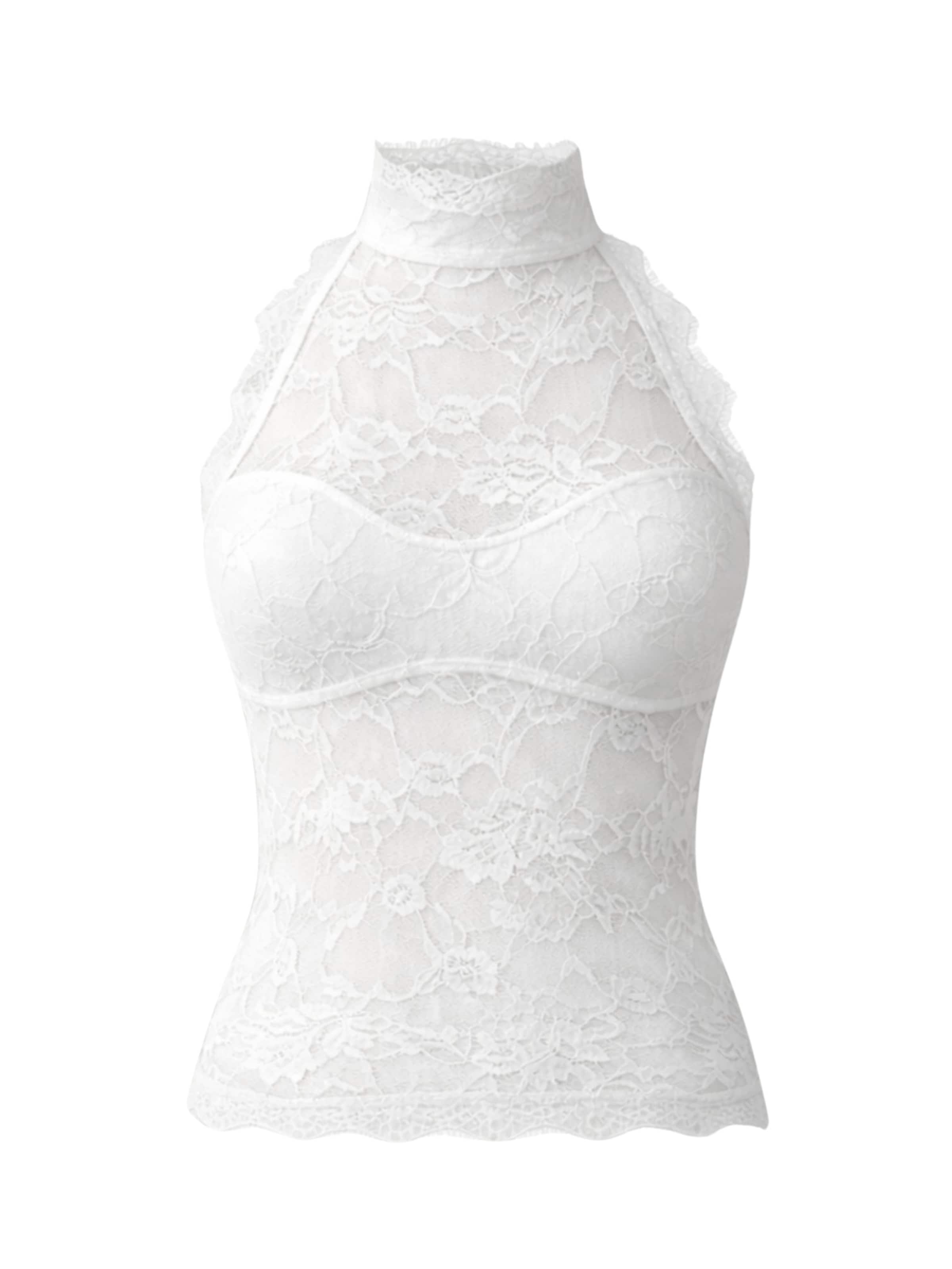 OW Collection Top ' SELAH ' in White: front