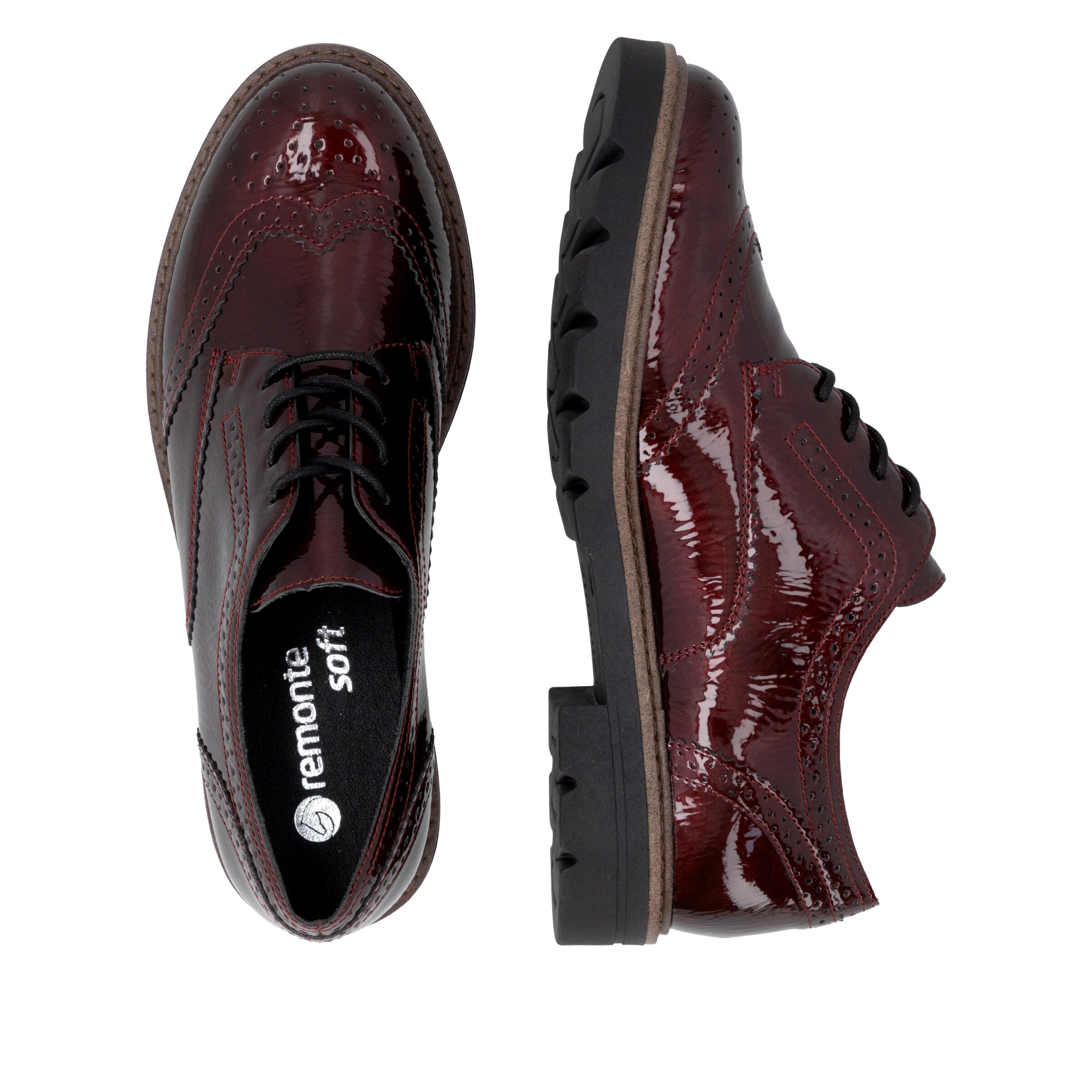 Chaussure à lacets REMONTE en rouge