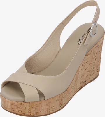 Nero Giardini Sandalen met riem 'E410611D' in Beige: voorkant