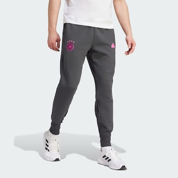 ADIDAS PERFORMANCE Tapered Workout Pants in Grey: front